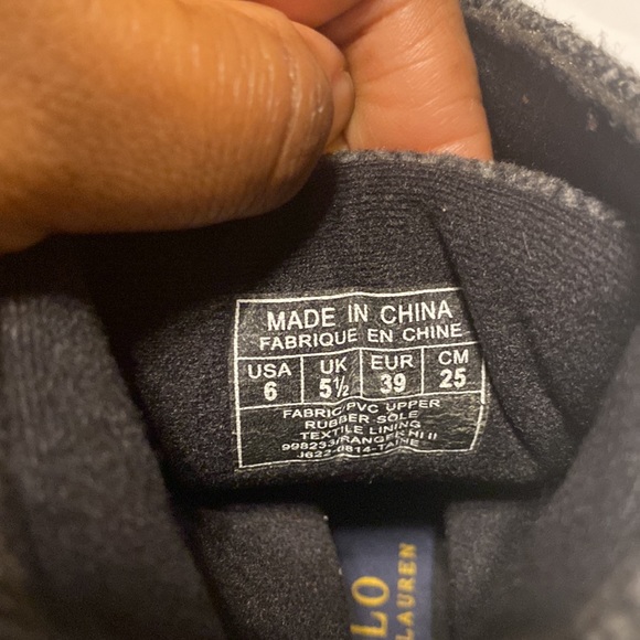 POLO RALPH LAUREN COMBAT BLACK AND GRAY BOOTS SIZE 6 - Picture 11 of 16